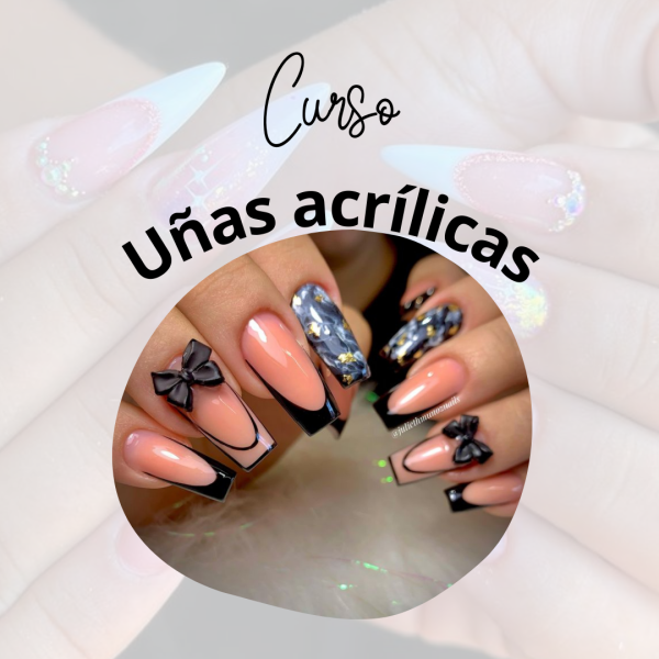 Inicial de uñas esculpidas acrílicas con molde